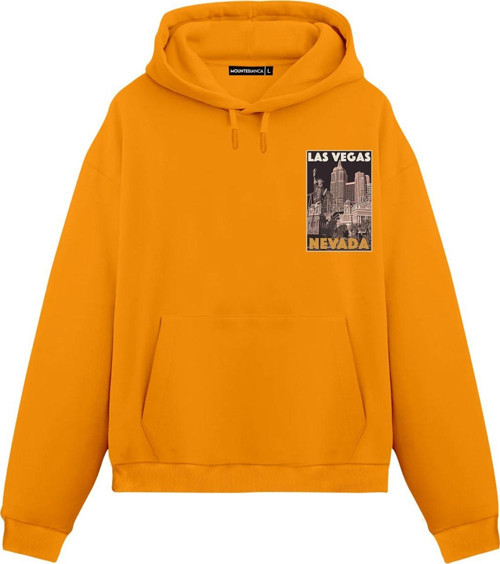 Unisex Las Vegas - Regular Hoodie Portakal S