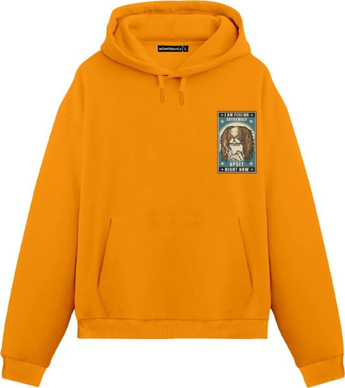 Unisex Feel Extremely Upset - Regular Hoodie Portakal L