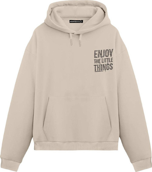 Unisex Enjoy - Regular Hoodie Krem M