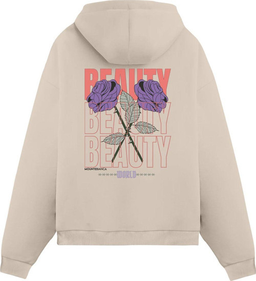 Unisex World - Regular Hoodie Krem M