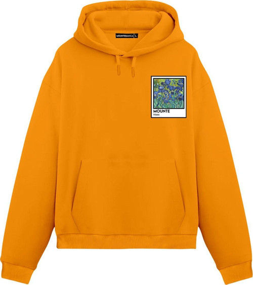 Unisex Irises - Regular Hoodie Portakal M