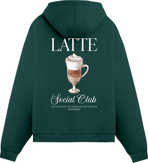 Unisex Latte - Regular Hoodie Yeşil 2XL