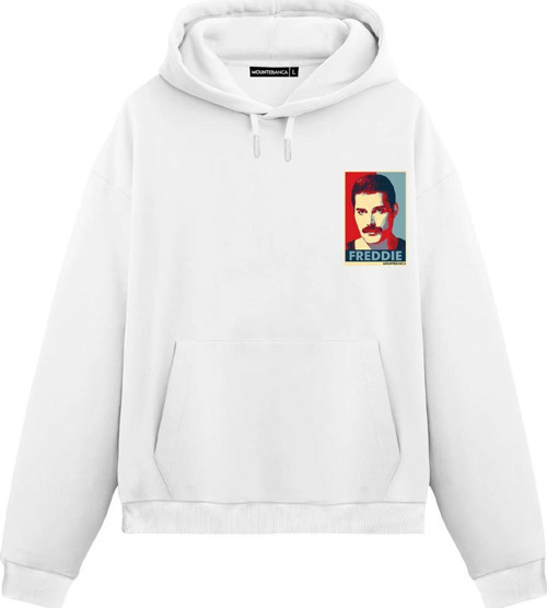 Unisex Freddie - Regular Hoodie Beyaz 2XL