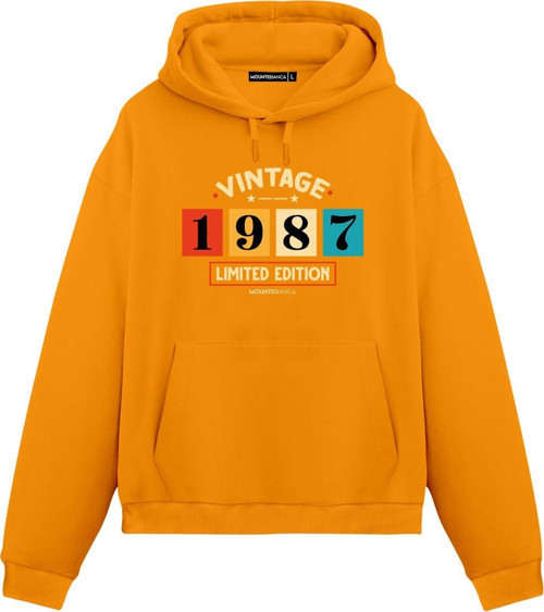 Unisex Vintage 1987 - Regular Hoodie Portakal L