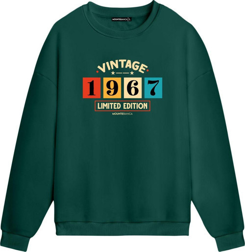 Unisex Vintage 1967 - Regular Sweatshirt Yeşil 2XL