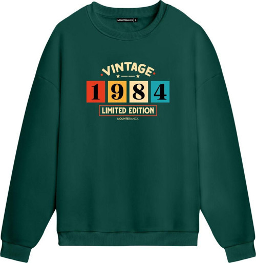 Unisex Vintage 1984 - Regular Sweatshirt Yeşil M