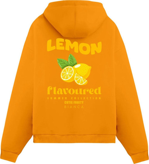 Unisex Lemon - Regular Hoodie Portakal XL