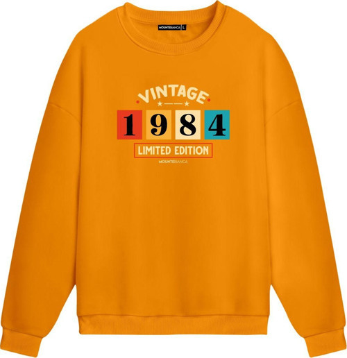 Unisex Vintage 1984 - Regular Sweatshirt Portakal L