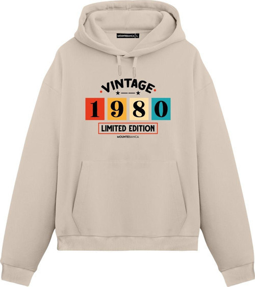 Unisex Vintage 1980 - Regular Hoodie Krem L