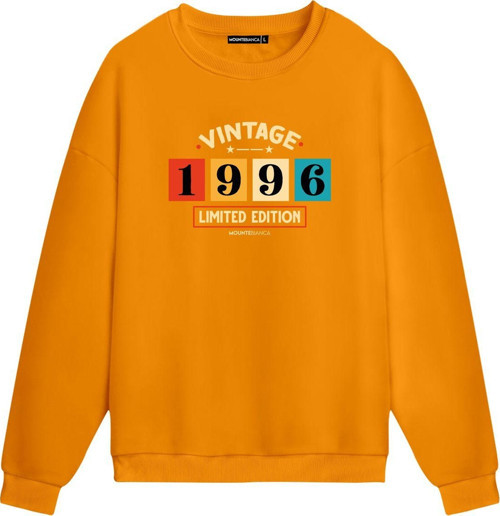 Unisex Vintage 1996 - Regular Sweatshirt Portakal XL