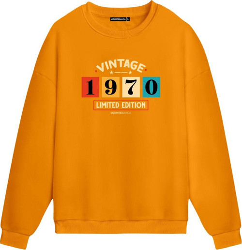 Unisex Vintage 1970 - Regular Sweatshirt Portakal M