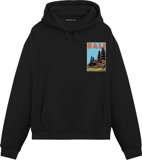 Unisex Bali - Regular Hoodie Siyah XL