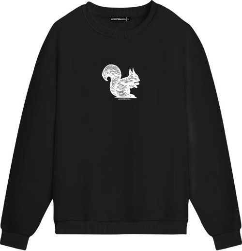 Unisex Squirrel - Regular Sweatshirt Siyah S