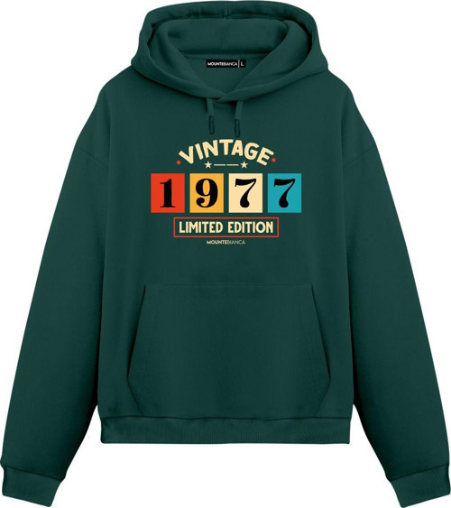 Unisex Vintage 1977 - Regular Hoodie Yeşil L