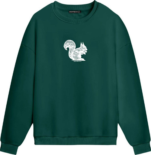 Unisex Squirrel - Regular Sweatshirt Yeşil L