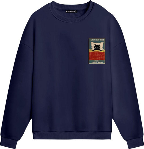 Unisex I Like To Stay In Bed - Regular Sweatshirt Royal Mavi M