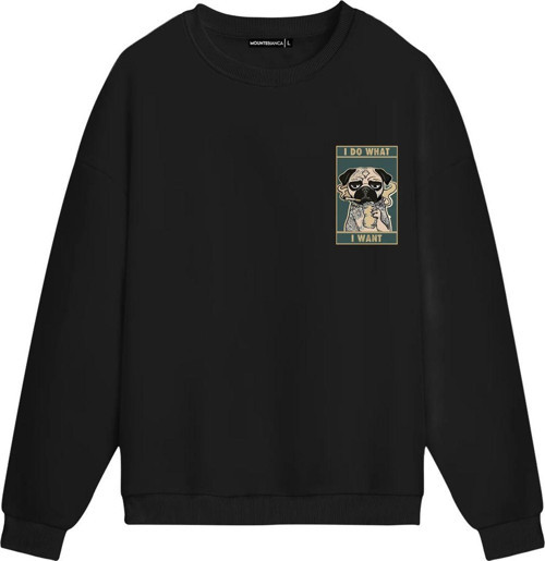 Unisex I Do What - Regular Sweatshirt Siyah M