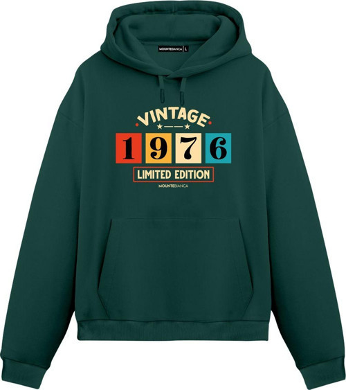 Unisex Vintage 1976 - Regular Hoodie Yeşil 2XL