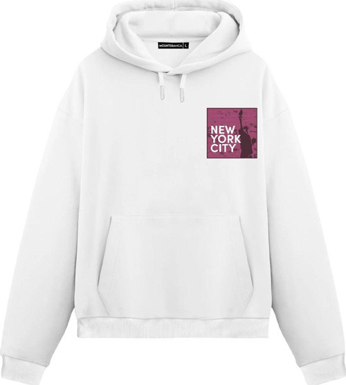 Unisex New York City - Regular Hoodie Beyaz 2XL