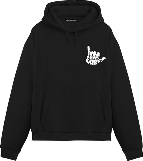 Unisex Surf - Regular Hoodie Siyah L