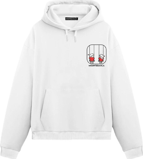 Unisex Amor - Regular Hoodie Beyaz L