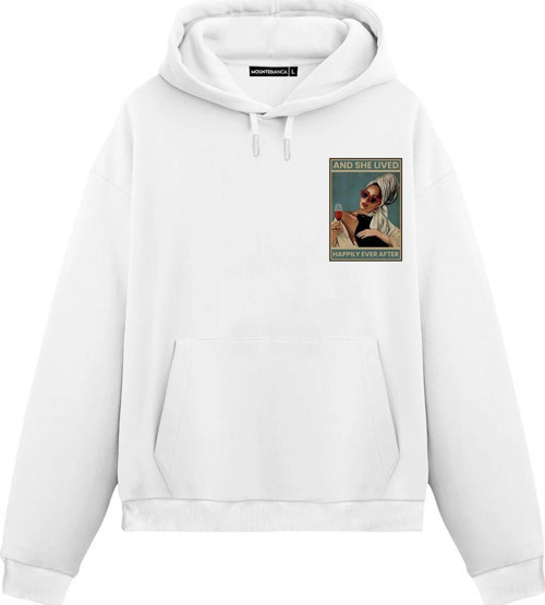 Unisex And She Lived - Regular Hoodie Beyaz M