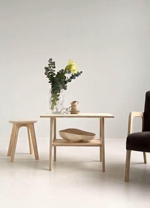 Voile, Masif Ahşap Orta Sehpa, Coffee Table, 70X50