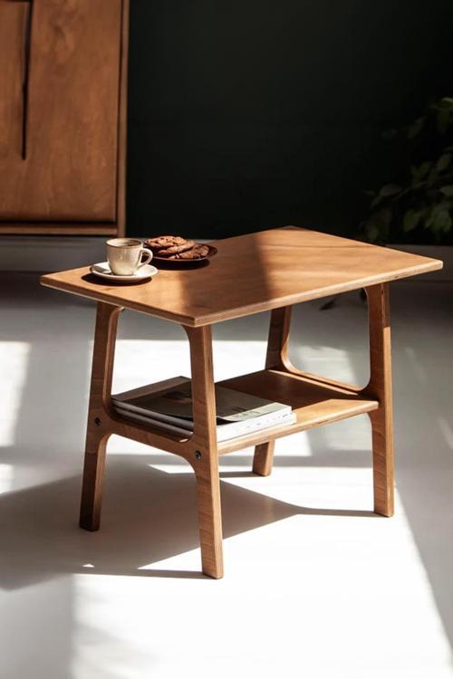 Voile, Masif Ahşap Orta Sehpa, Coffee Table, 70X50