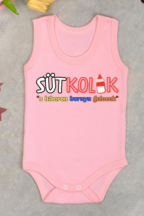 Sütkolik Baskılı Pamuk Atlet Zıbın