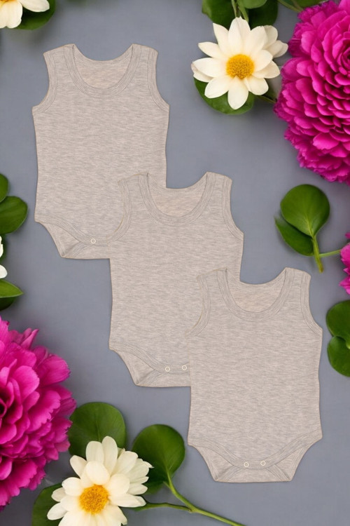 3'lü Paket Pamuklu Atlet Zıbın