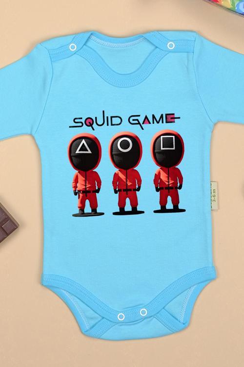 %100 Pamuk Squid Game Baskılı Omuz Çıt Çıt Zıbın
