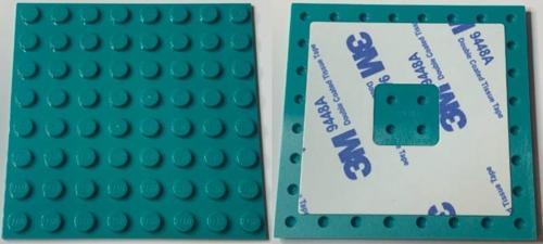 6370224 Plate, Modified 8 x 8 with Double-Sided Adhesive Tape on Back