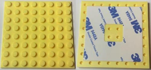 6396070 Plate, Modified 8 x 8 with Double-Sided Adhesive Tape on Back