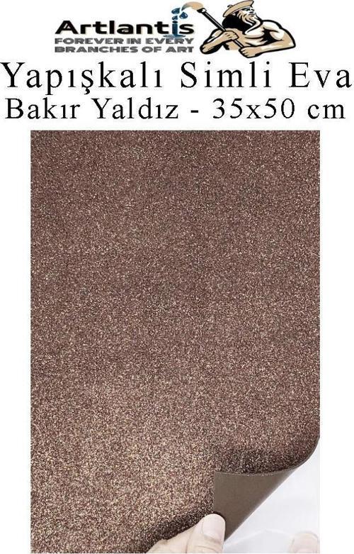 Yapışkanlı Simli Eva 35x50 cm 1 Adet Simli Yapışkanlı Eva Süngeri Okul Kreş Anasınıfı Elişi Etkinlikleri Hobi