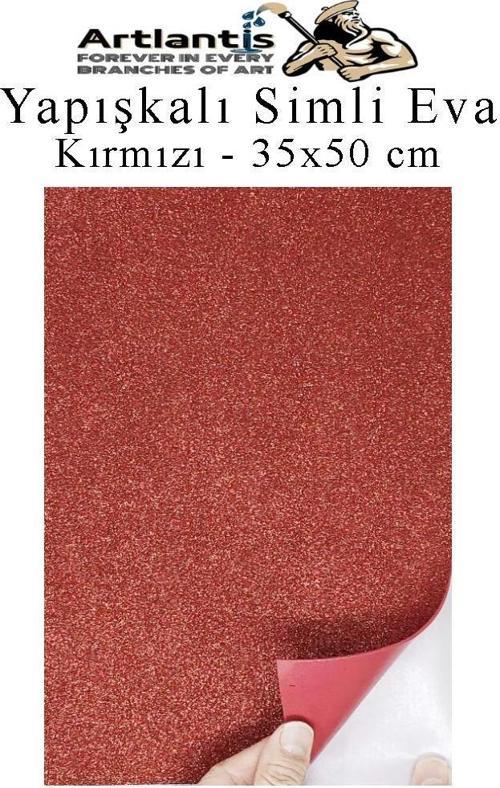 Yapışkanlı Simli Eva 35x50 cm 1 Adet Simli Yapışkanlı Eva Süngeri Okul Kreş Anasınıfı Elişi Etkinlikleri Hobi