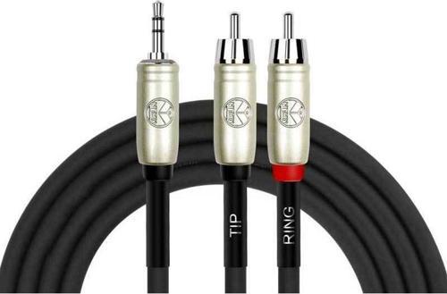 2mt. Y Kablo (3,5mm TRS Plus - 2xRCA)