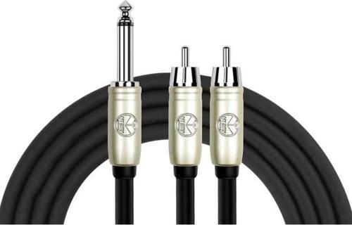 3mt. Y Kablo (1/4'' Mono Erkek - 2xRCA Erkek)