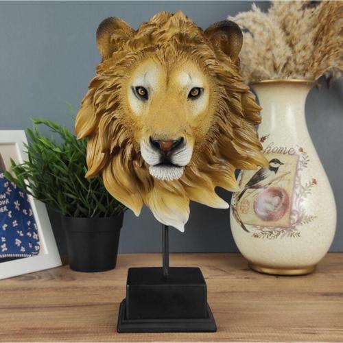 Aslan Kafası Standlı Biblo
