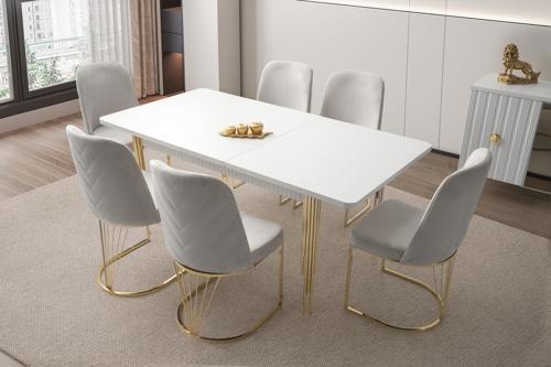 Amazon MDF Yemek Masası + 4 Sandalye