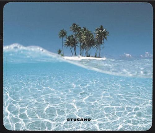 Altı Kaymaz 23 x 20 cm Natura Serisi Okyanus ve Palmiyeler Resimli Mouse Pad