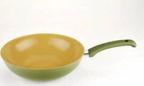 Olivilla 28 cm Wok Tava Zeytinyağ İçerikli Yapışmaz Yüzey Kaplamalı