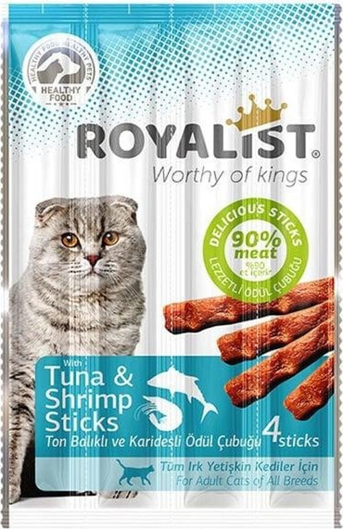 Ton Balık ve Karidesli Sticks Kedi Ödül Maması 4x20 Gr