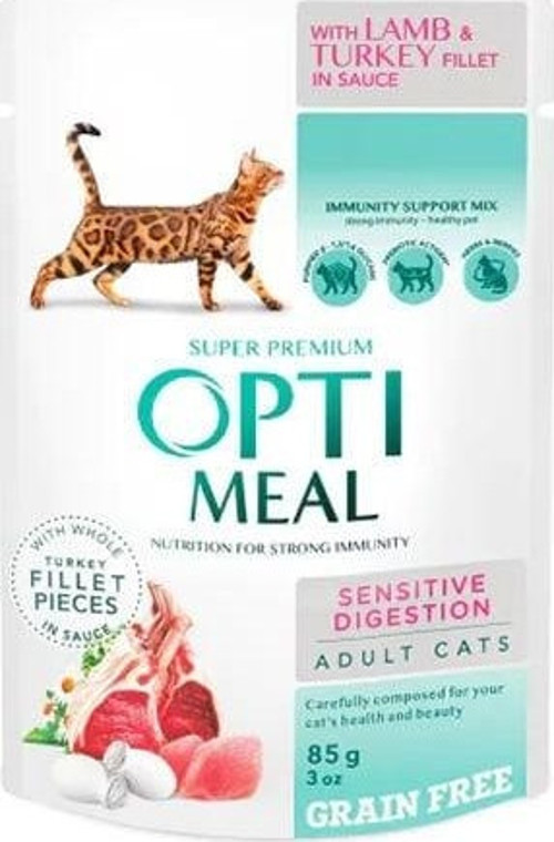 Sensitive Digestion Kuzu Etli ve Hindili Konserve Yetişkin Kedi Maması 85 Gr