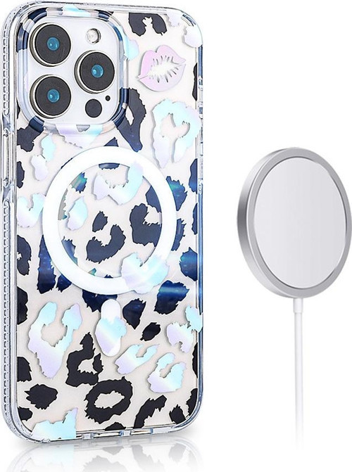 iPhone 16 Pro Kılıf Magsafe Şarj Özellikli Desenli Leopar Jago Kapak