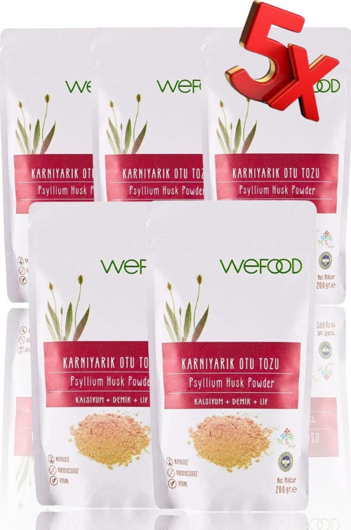 Karnıyarık Otu (Psyllium) Tozu 200 gr. 5'li