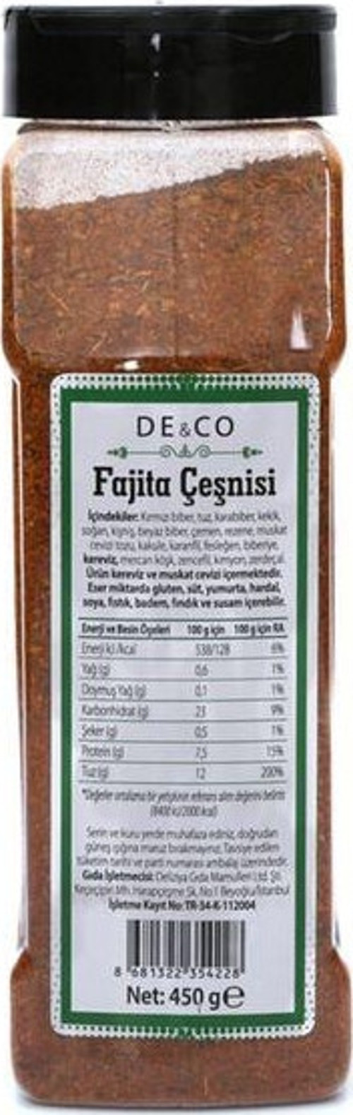 Fajita Çeşnisi 450gr