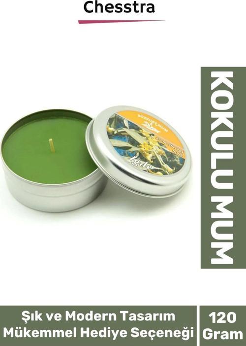 Premium Aromaterapi Arınma Huzur Meditasyon Yoga Esans Dekoratif Mum Oda Kokusu 120g Teneke Kutu