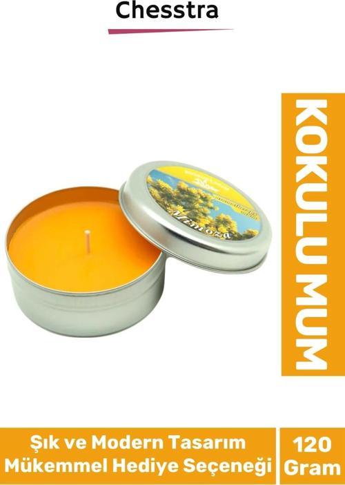 Premium Aromaterapi Arınma Huzur Meditasyon Yoga Esans Dekoratif Mum Oda Kokusu 120g Teneke Kutu