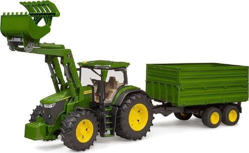 1:16 model John Deere 7R 350 Kepçeli Traktör Ve Römork inşaat aracı Seti