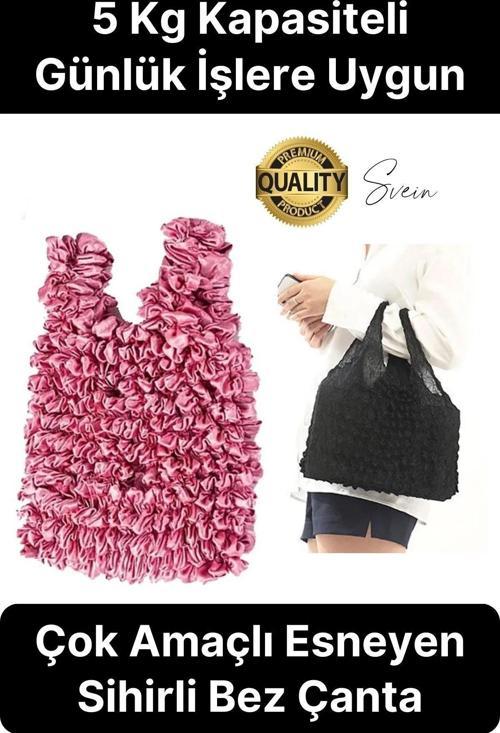 Çok Amaçlı Sihirli Genişleyen Bez Çanta 5 Kg Kapasiteli Elastik Büyük Yırtılmaz Dayanıklı İşlevsel
